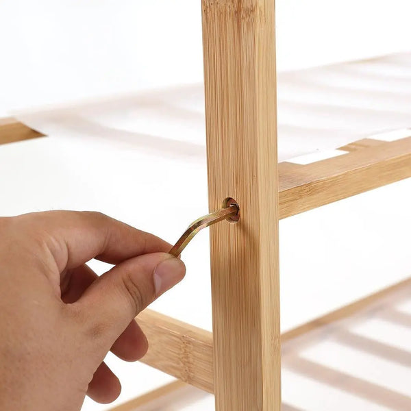 Levede Bamboo Shoe Rack Storage Wooden Organizer Shelf Stand 6 Tiers Layers 80cm Deals499