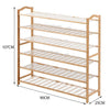 Levede Bamboo Shoe Rack Storage Wooden Organizer Shelf Stand 6 Tiers Layers 90cm Deals499