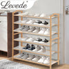 Levede Bamboo Shoe Rack Storage Wooden Organizer Shelf Stand 6 Tiers Layers 90cm Deals499