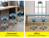 Levede Bar Stools Salon Stool Swivel Barber Dining Chair PU Hydraulic Lift Teal Deals499