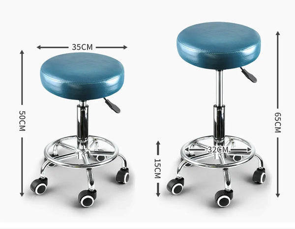 Levede Bar Stools Salon Stool Swivel Barber Dining Chair PU Hydraulic Lift Teal Deals499