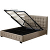 Levede Bed Frame Base With Gas Lift King Size Platform Fabric Deals499