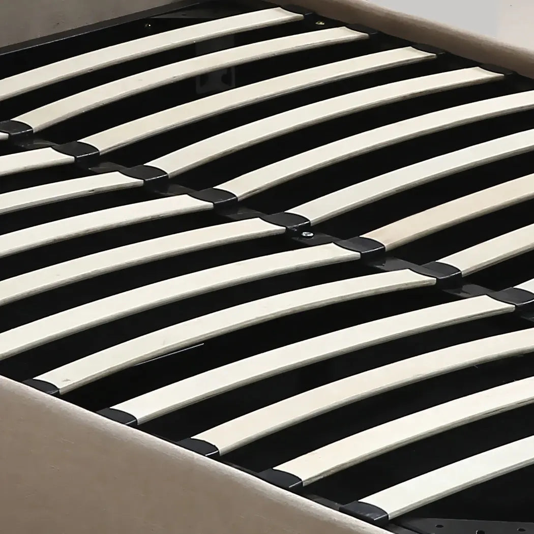 Levede Bed Frame Base With Gas Lift King Size Platform Fabric Deals499