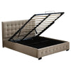 Levede Bed Frame Base With Gas Lift Queen Size Platform Fabric Deals499