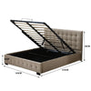 Levede Bed Frame Base With Gas Lift Queen Size Platform Fabric Deals499