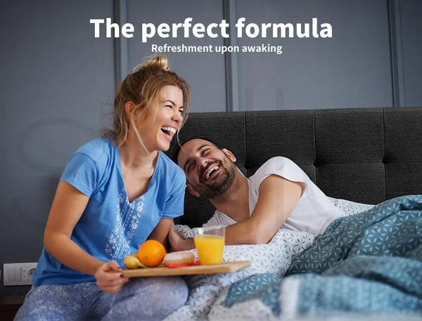 Levede Bed Frame Base With Storage Drawer Mattress Wooden Fabric Double Grey Deals499