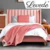 Levede Bed Frame Velvet Base Bedhead Headboard Queen Size Wooden Platform Pink Deals499