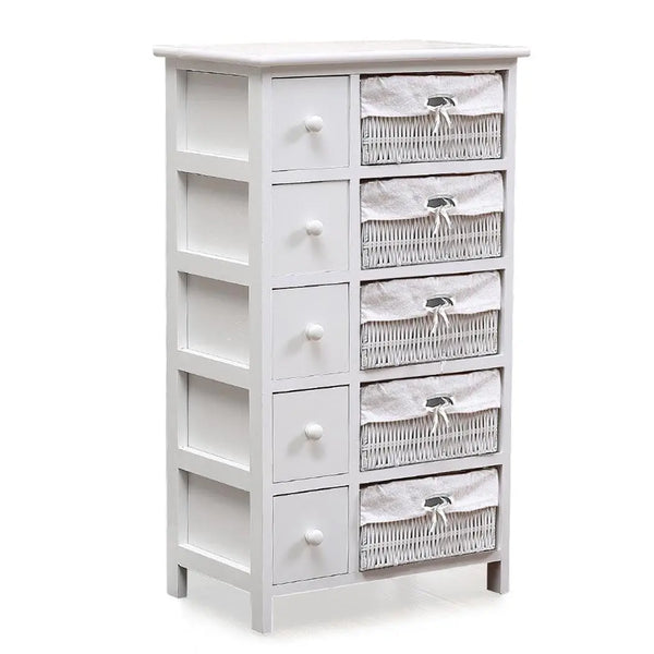 Levede Bedside Tables Chest of 5 Drawers Wood Storage Cabinet Bedroom Furniture Deals499