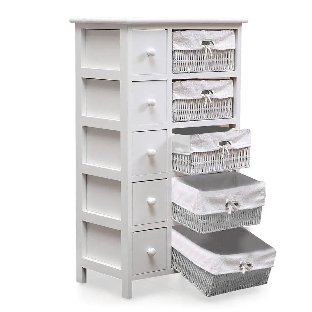 Levede Bedside Tables Chest of 5 Drawers Wood Storage Cabinet Bedroom Furniture Deals499