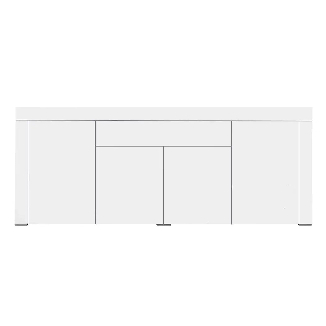 Levede Buffet Sideboard Cabinet High Gloss Storage Modern Doors Cupboard White Deals499