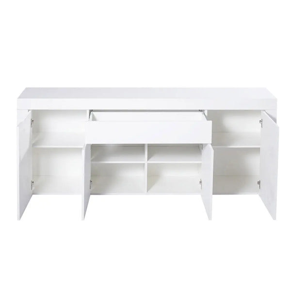 Levede Buffet Sideboard Cabinet High Gloss Storage Modern Doors Cupboard White Deals499