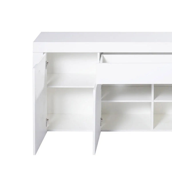 Levede Buffet Sideboard Cabinet High Gloss Storage Modern Doors Cupboard White Deals499