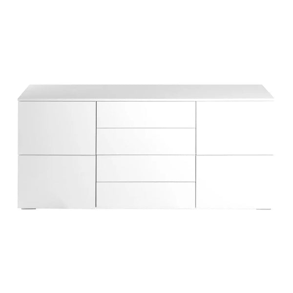 Levede Buffet Sideboard Cabinet Storage Modern High Gloss Cupboard Drawers White 150cm Deals499