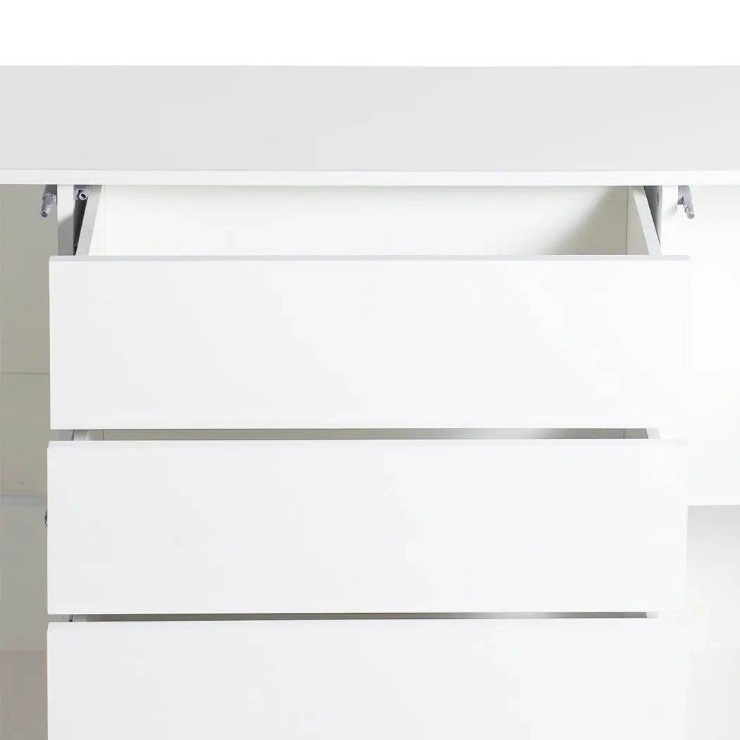 Levede Buffet Sideboard Cabinet Storage Modern High Gloss Cupboard Drawers White 150cm Deals499