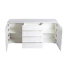 Levede Buffet Sideboard Cabinet Storage Modern High Gloss Cupboard Drawers White 150cm Deals499