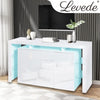 Levede Buffet Sideboard Cabinet Storage Modern High Gloss Cupboard Drawers White 192cm Deals499