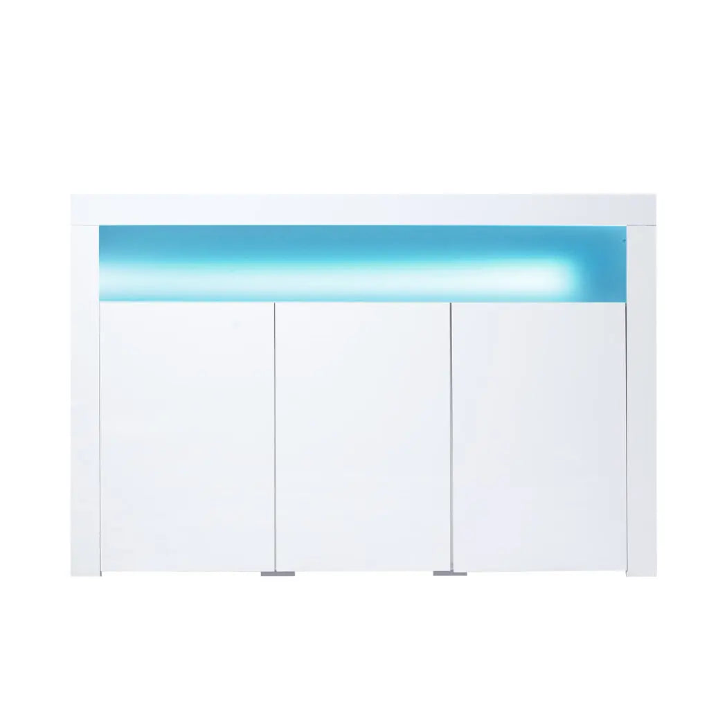 Levede Buffet Sideboard Cabinet Storage Modern High Gloss Furniture White Deals499