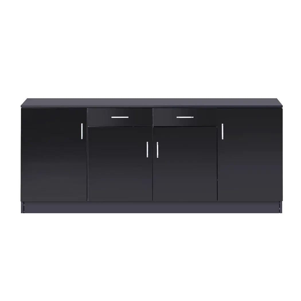 Levede Buffet Sideboard Storage Cabinet Artiss High Gloss Cupboard Drawers Black Deals499