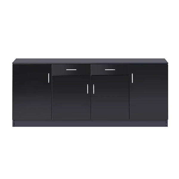 Levede Buffet Sideboard Storage Cabinet Artiss High Gloss Cupboard Drawers Black Deals499