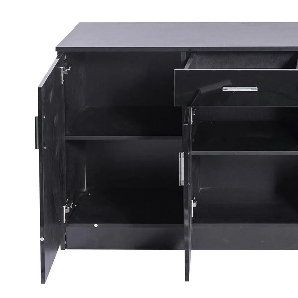 Levede Buffet Sideboard Storage Cabinet Artiss High Gloss Cupboard Drawers Black Deals499