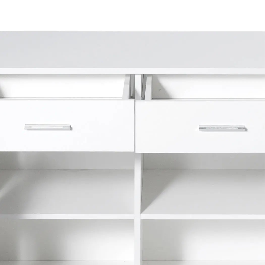 Levede Buffet Sideboard Storage Cabinet Artiss High Gloss Cupboard Drawers White Deals499