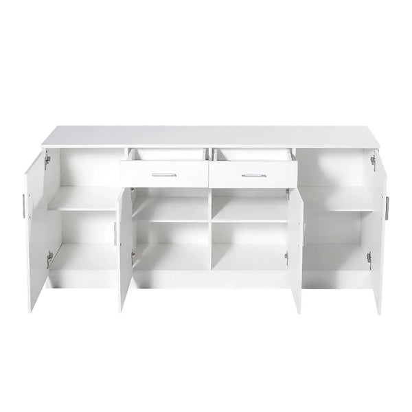 Levede Buffet Sideboard Storage Cabinet Artiss High Gloss Cupboard Drawers White Deals499