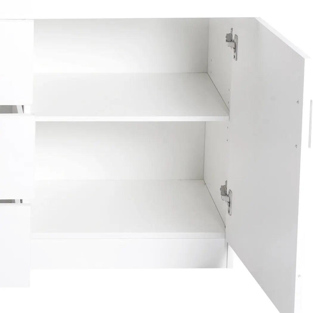 Levede Buffet Sideboard Storage Cabinet Modern High Gloss Cupboard Drawers White Deals499