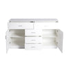 Levede Buffet Sideboard Storage Cabinet Modern High Gloss Cupboard Drawers White Deals499