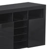 Levede Buffet Sideboard Storage Modern High Gloss Cabinet Cupboard Black Deals499