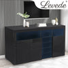 Levede Buffet Sideboard Storage Modern High Gloss Cabinet Cupboard Black Deals499