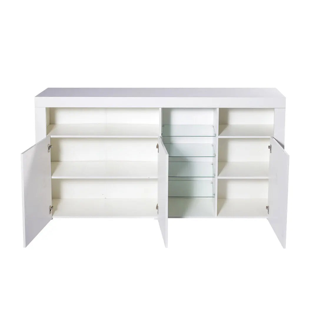 Levede Buffet Sideboard Storage Modern High Gloss Cabinet Cupboard White Deals499