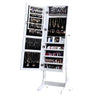 Levede Dual Use Mirrored Jewellery Dressing Cabinet with LED Light White Colour Deals499