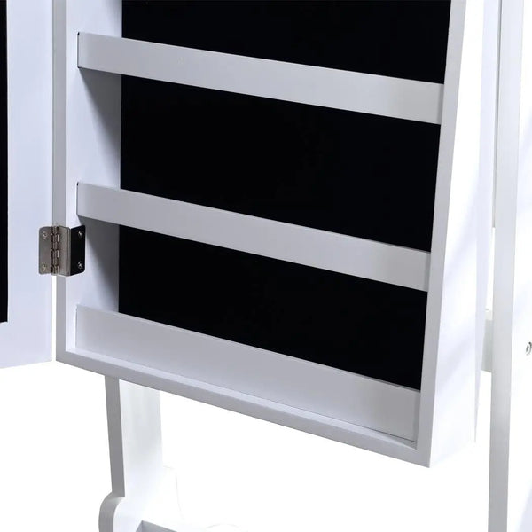 Levede Dual Use Mirrored Jewellery Dressing Cabinet with LED Light White Colour Deals499