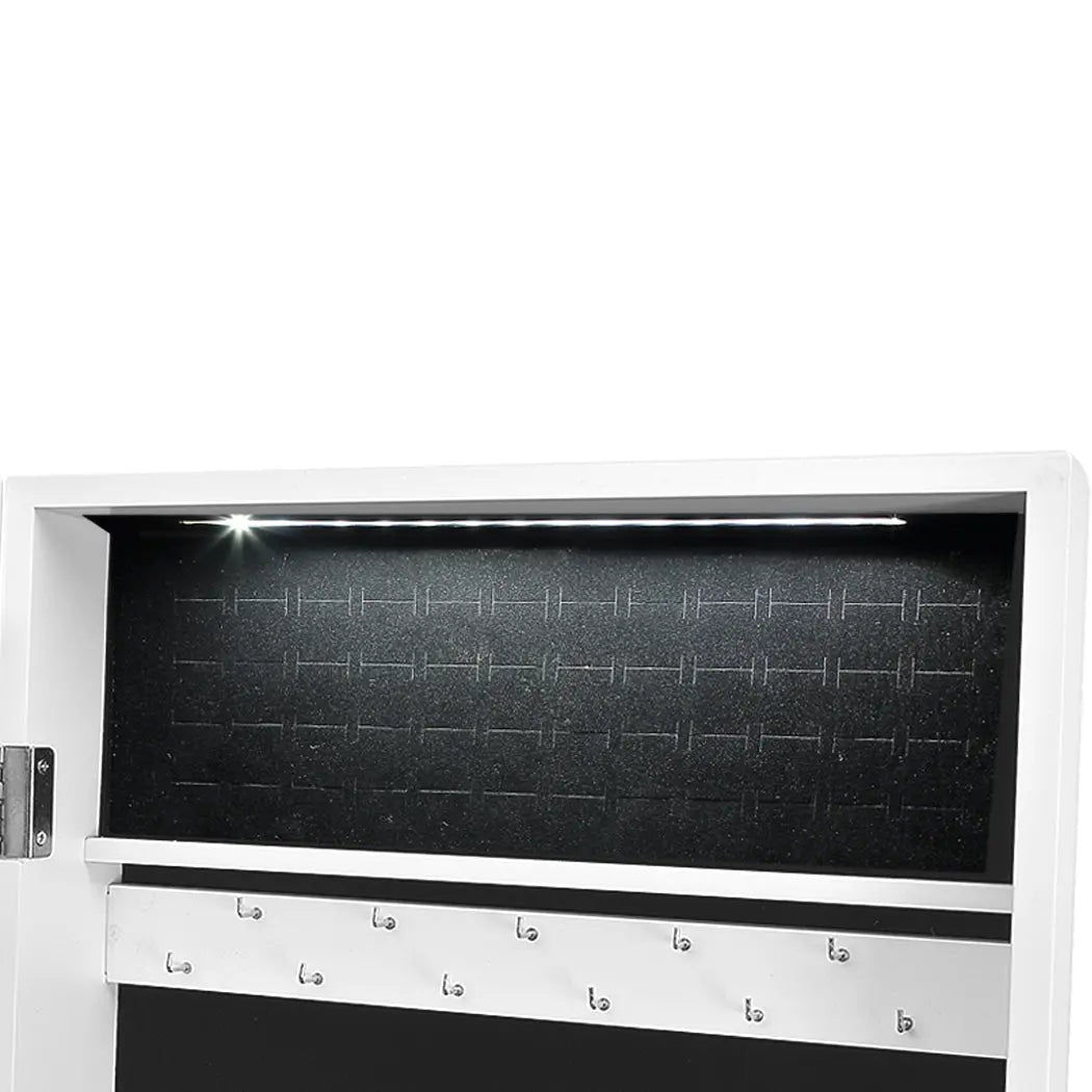 Levede Dual Use Mirrored Jewellery Dressing Cabinet with LED Light in White Deals499