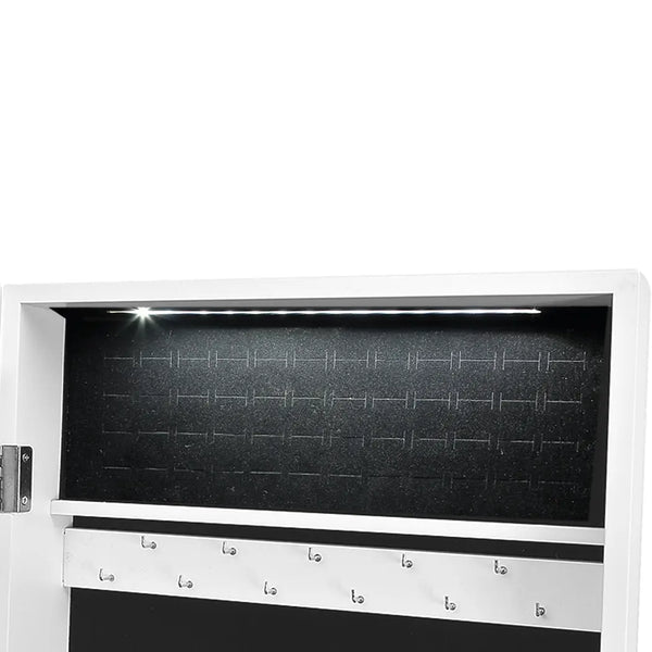 Levede Dual Use Mirrored Jewellery Dressing Cabinet with LED Light in White Deals499