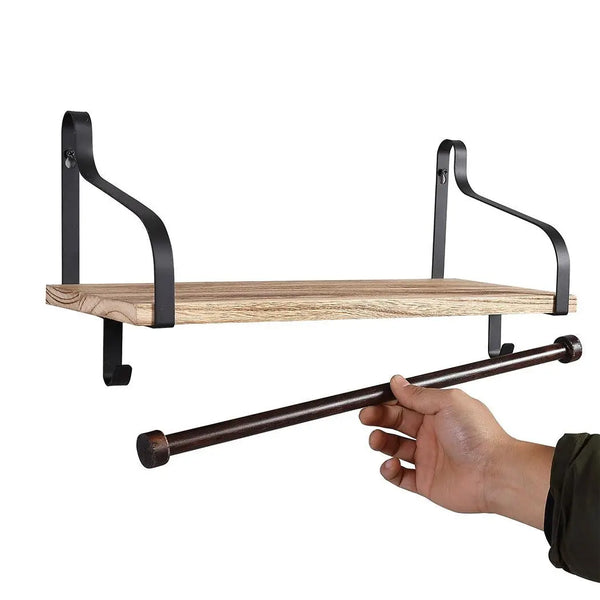 Levede Floating Shelf Brackets Wall Shelves Mount Display Rack Storage Hook 2pcs Deals499