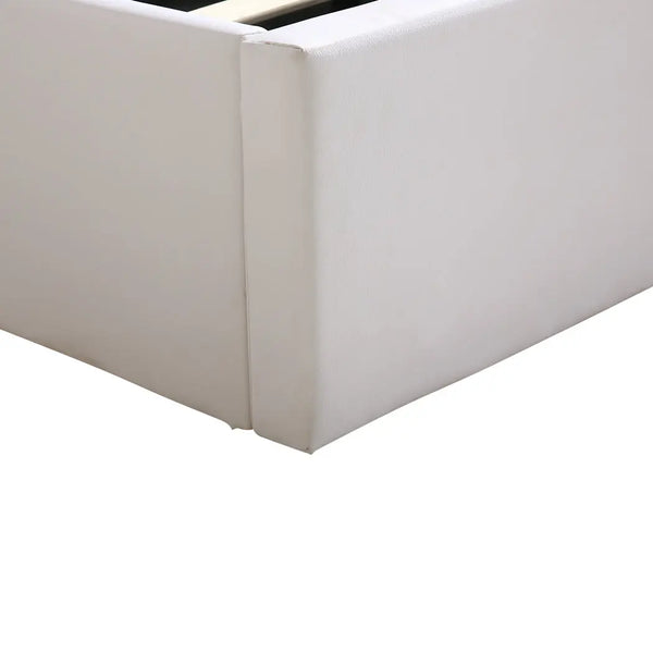 Levede Gas Lift Bed Frame Premium Leather Base Mattress Storage Queen Size White Deals499