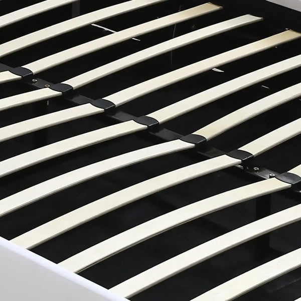 Levede Gas Lift Bed Frame Premium Leather Base Mattress Storage Queen Size White Deals499