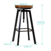 Levede Industrial Bar Stools Kitchen Stool Wooden Barstools Swivel Chair Vintage Deals499