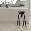 Levede Industrial Bar Stools Kitchen Stool Wooden Barstools Swivel Chair Vintage Deals499