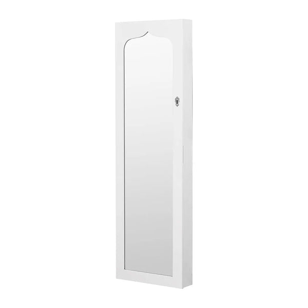 Levede Jewellery Cabinet Full Length Mirror Mirrored Organizer Box Stand White Deals499