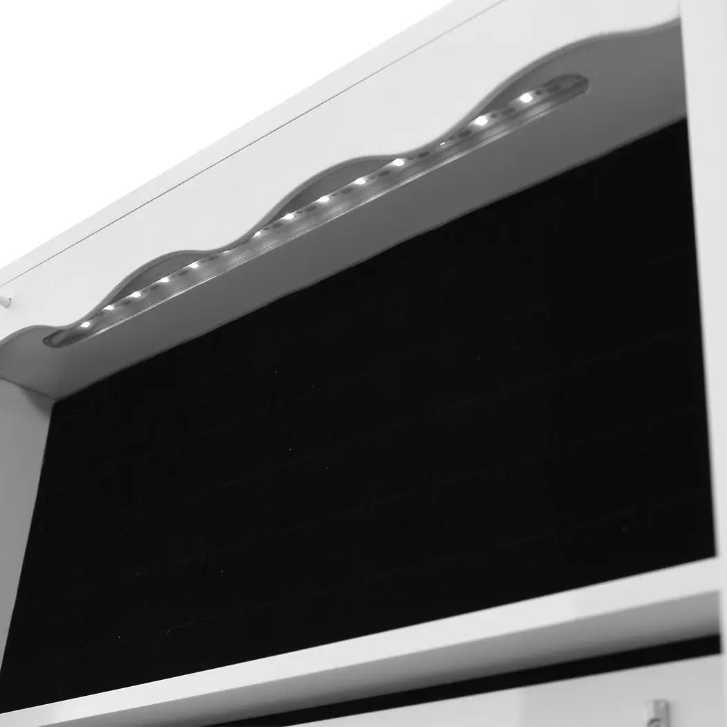 Levede Jewellery Cabinet Full Length Mirror Mirrored Organizer Box Stand White Deals499