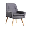 Levede Luxury Upholstered Armchair Dining Chair Single Accent Sofa Padded Fabric Deals499