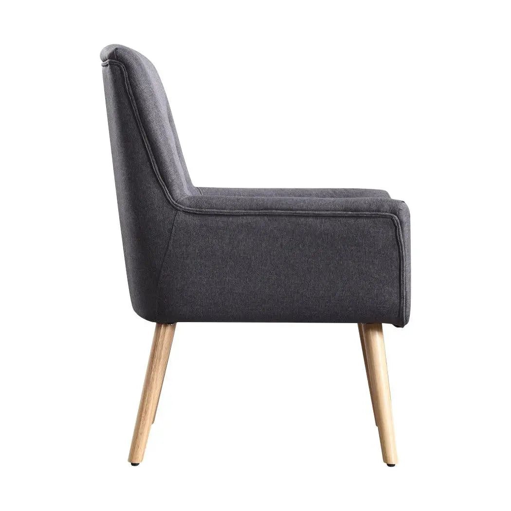 Levede Luxury Upholstered Armchair Dining Chair Single Accent Sofa Padded Fabric Deals499