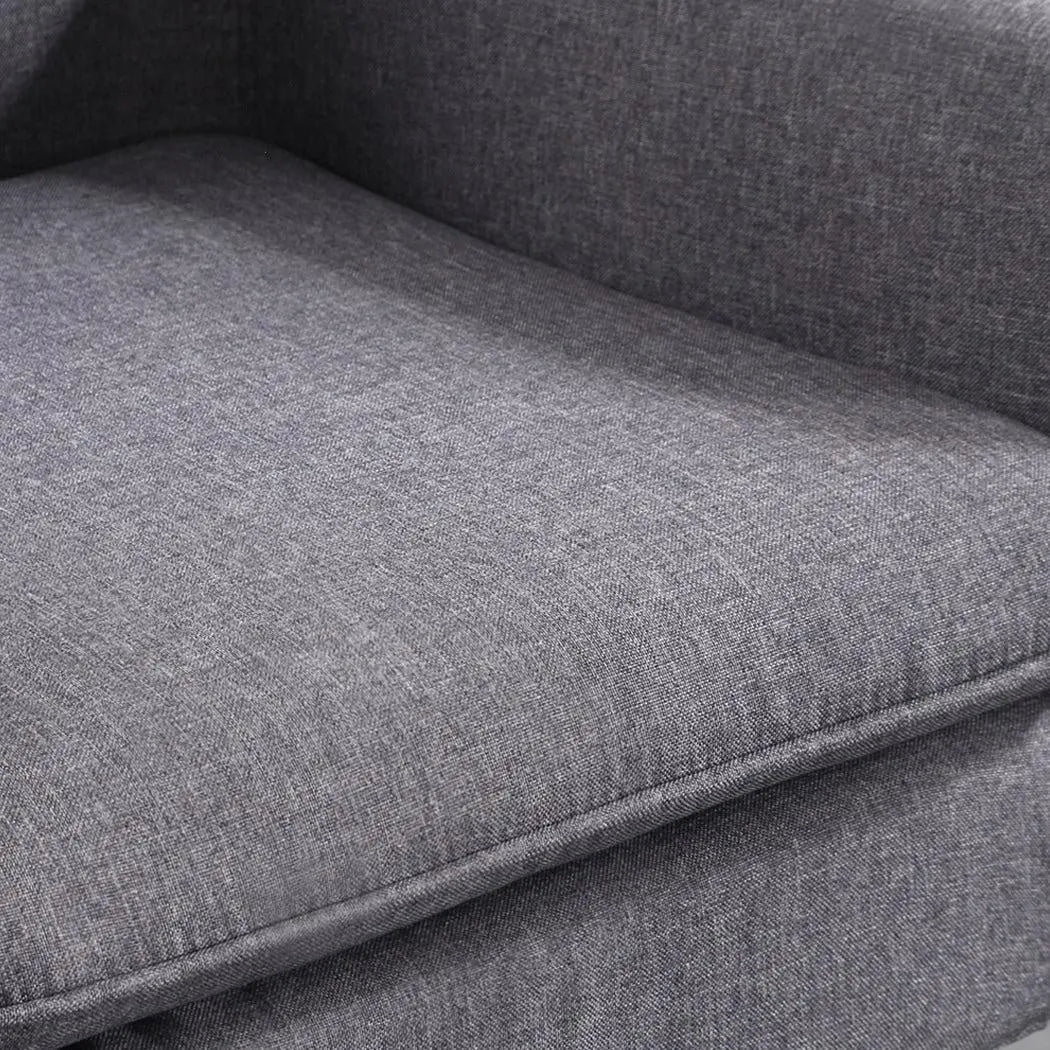 Levede Luxury Upholstered Armchair Dining Chair Single Accent Sofa Padded Fabric Deals499