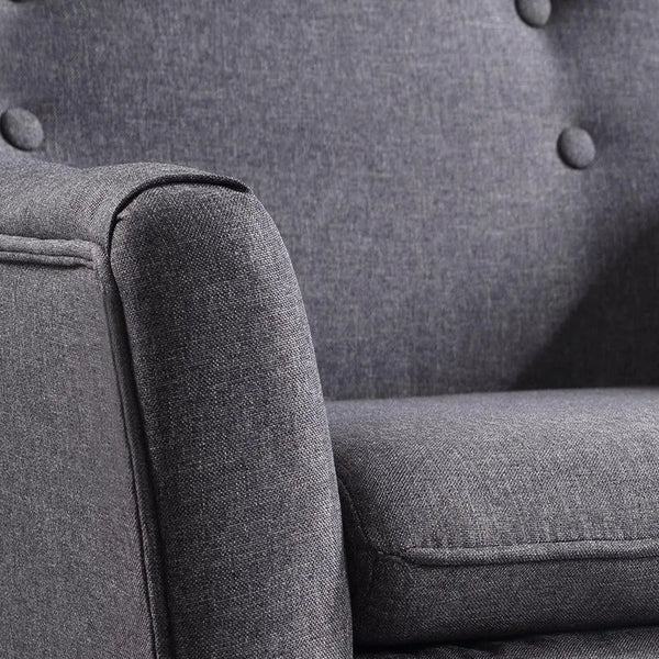 Levede Luxury Upholstered Armchair Dining Chair Single Accent Sofa Padded Fabric Deals499