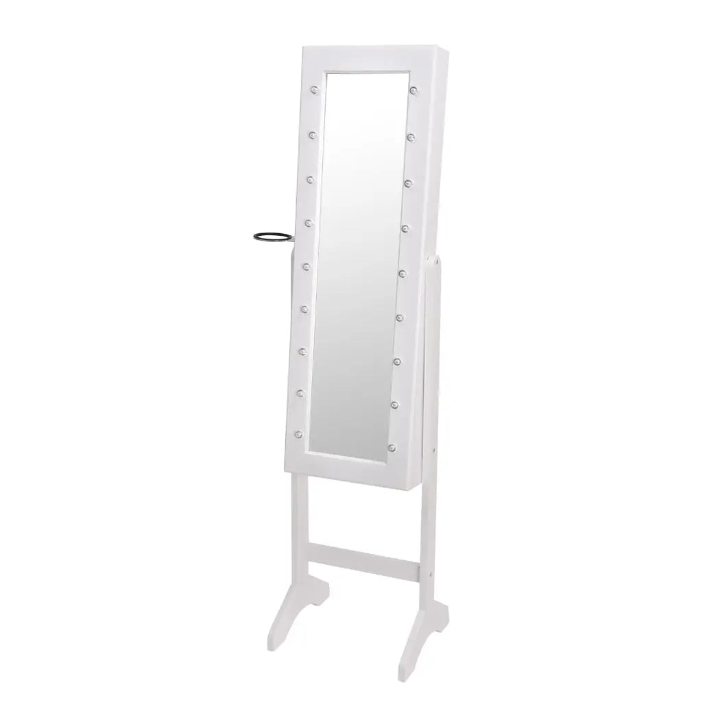 Levede Mirror Jewellery Cabinet Dressing Makeup Jewelry Storage Organiser Wood Deals499