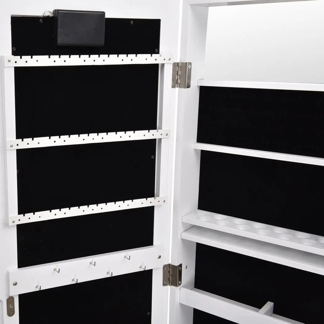 Levede Mirror Jewellery Cabinet Dressing Makeup Jewelry Storage Organiser Wood Deals499