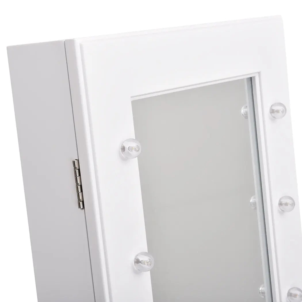 Levede Mirror Jewellery Cabinet Dressing Makeup Jewelry Storage Organiser Wood Deals499