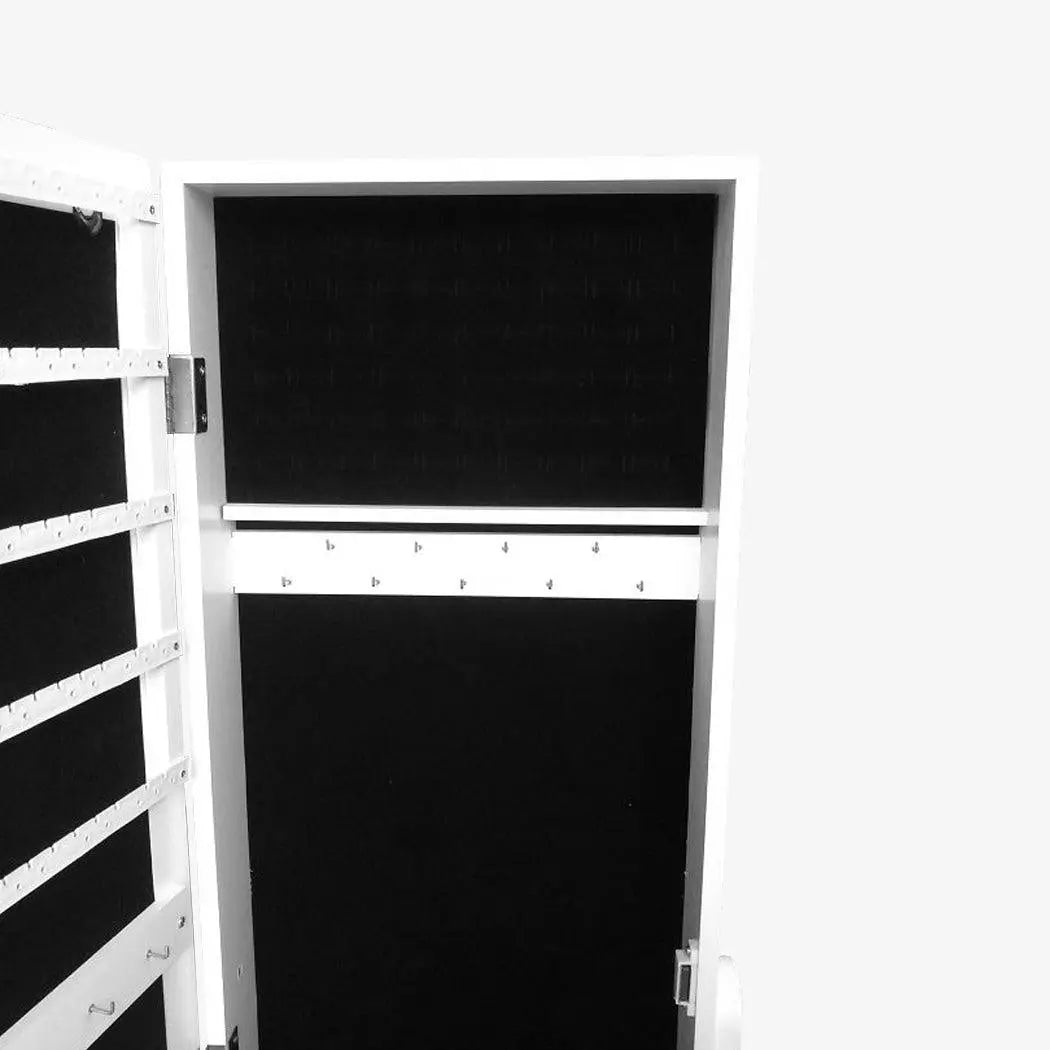 Levede Mirror Jewellery Cabinet Makeup Storage Jewelry Organiser Box Floor Stand Deals499